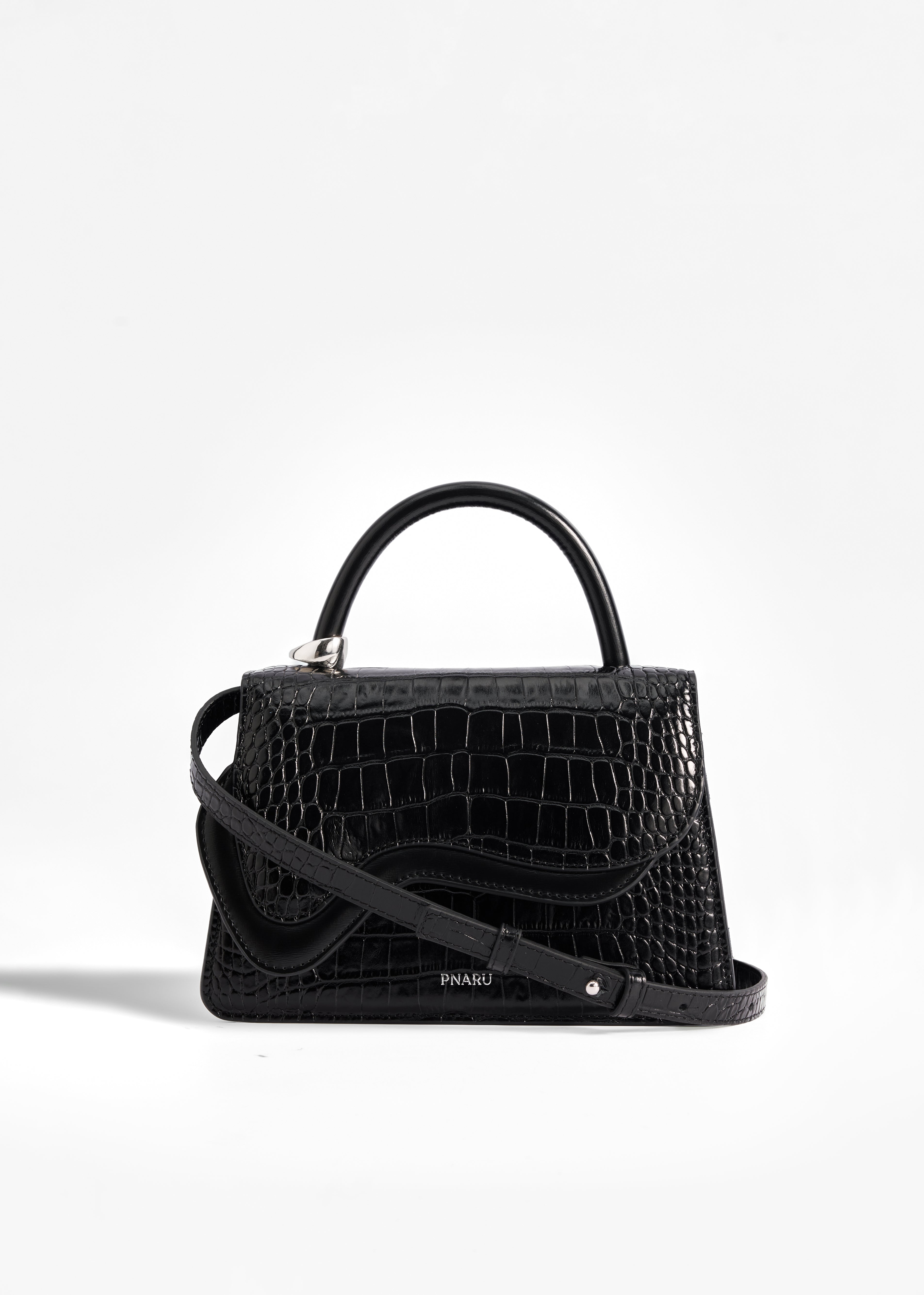 PNARU_NUV_Black_Croc-Embossed_Leather_Silver_Hardware_Accessories