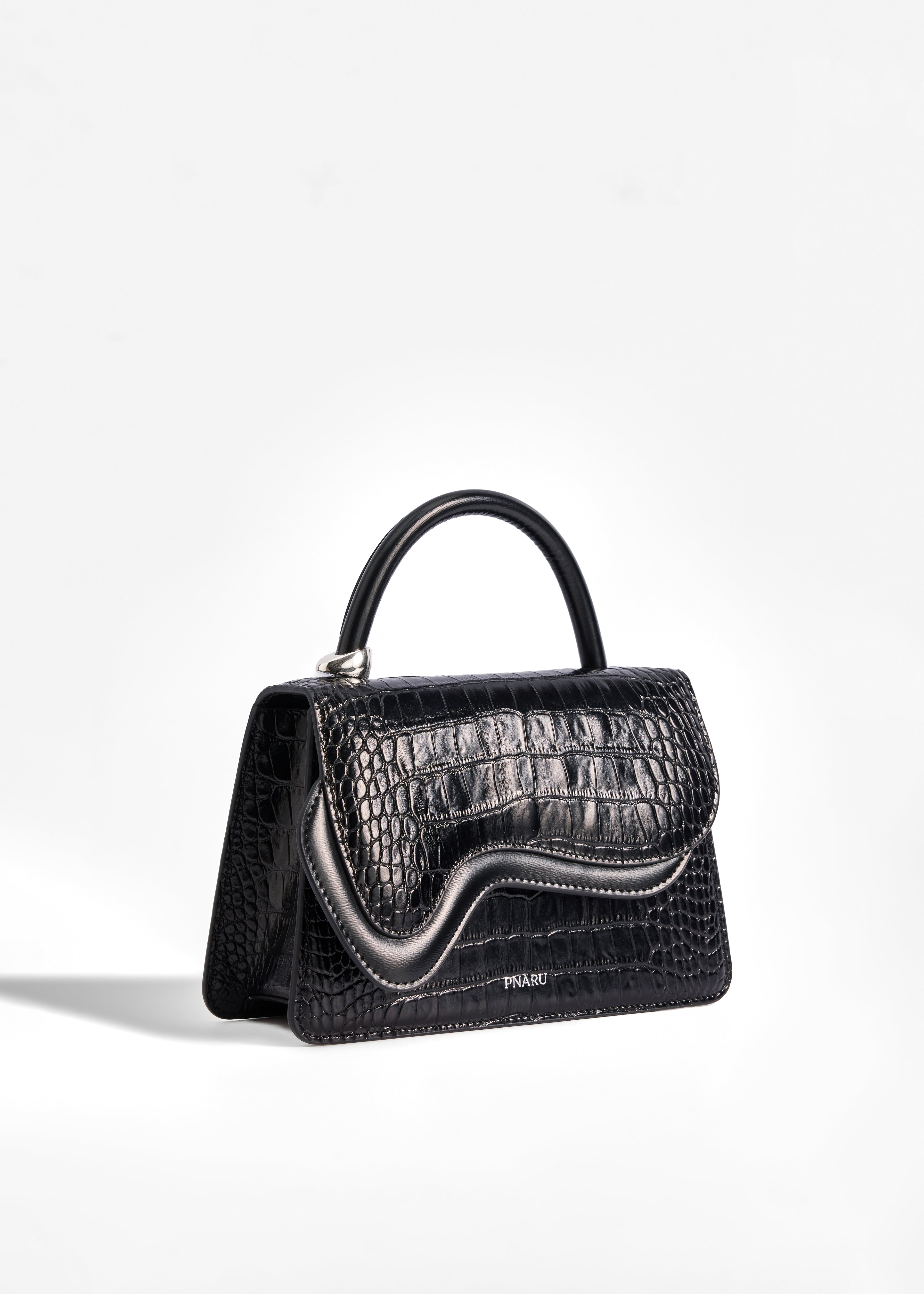 PNARU_NUV_Black_Croc-Embossed_Leather_Silver_Hardware_Side