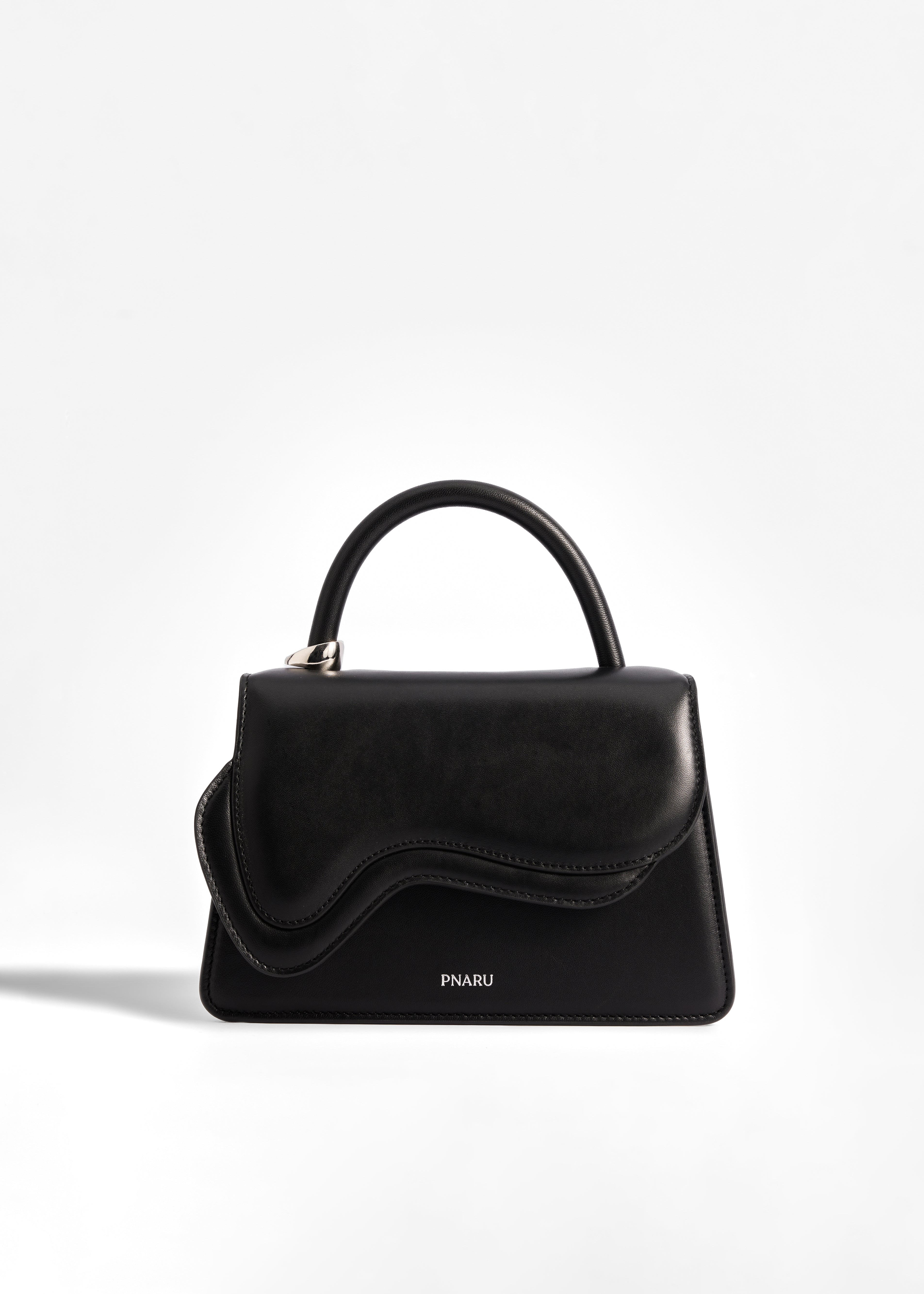 PNARU NUV Black Leather, Silver Hardware