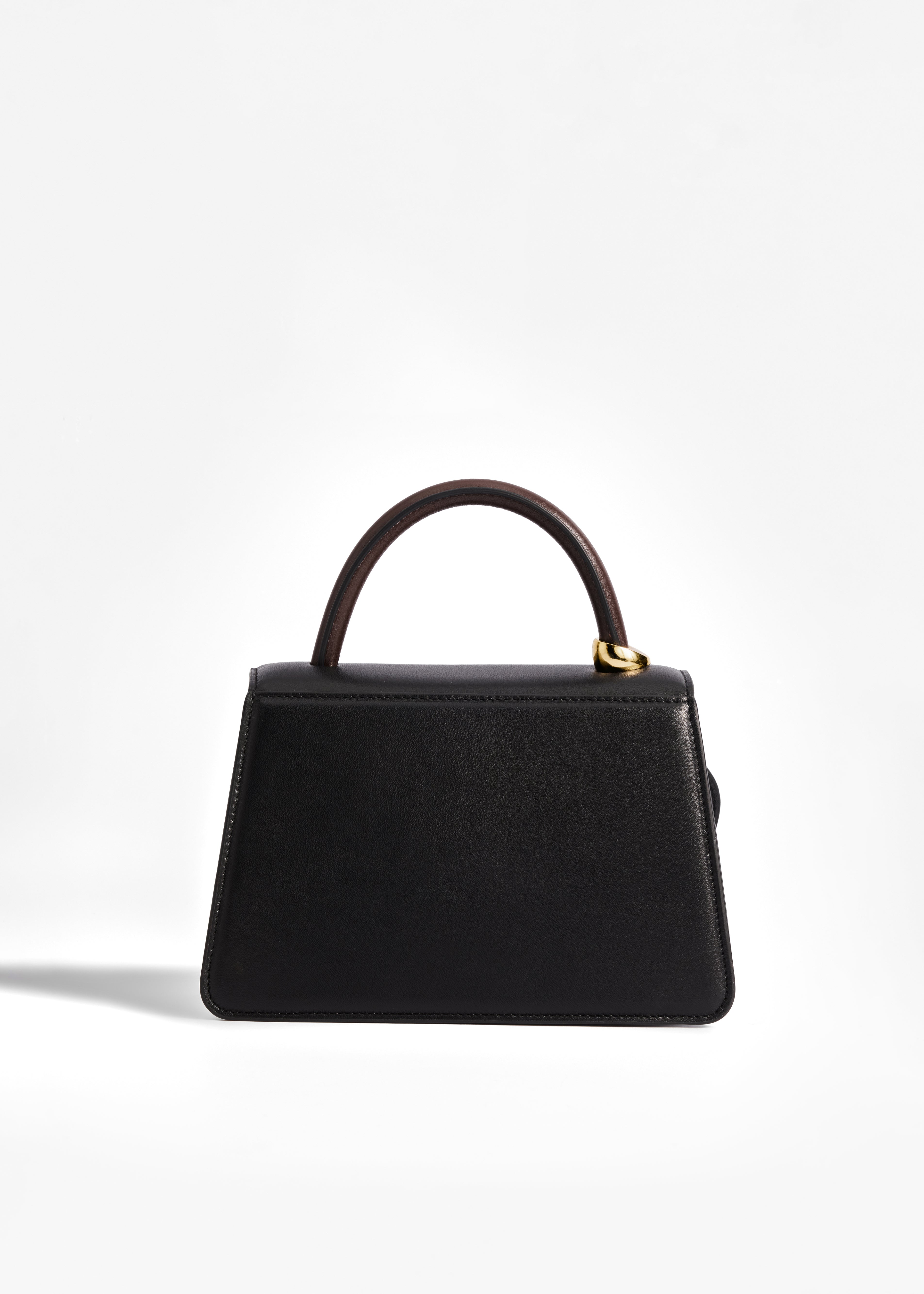 PNARU NUV Black Leather with Brown Trim, Gold Hardware