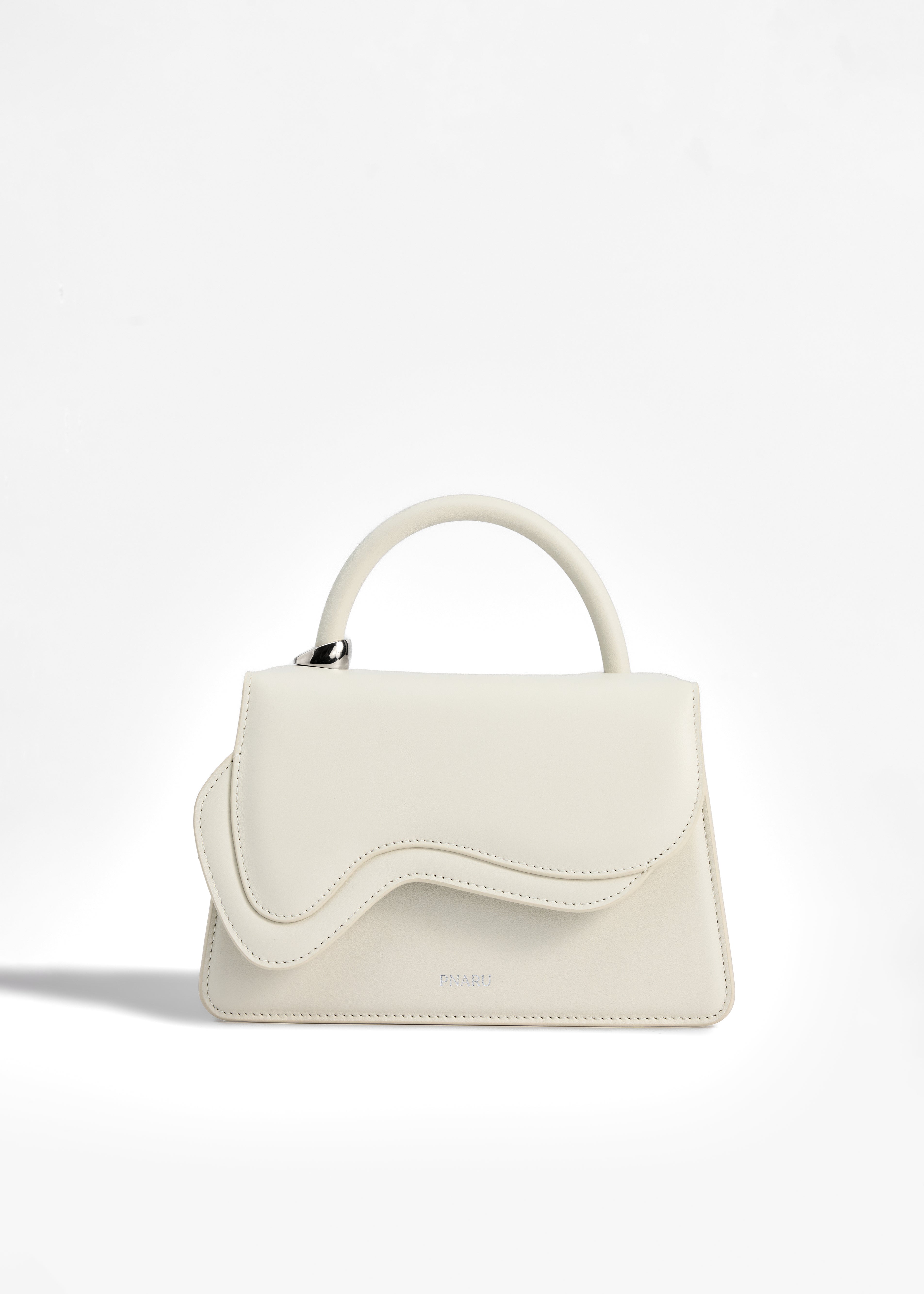 PNARU NUV White Leather, Silver Hardware