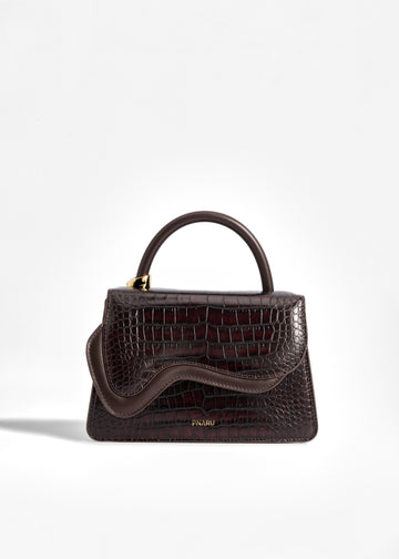 Burgundy Croc-embossed 