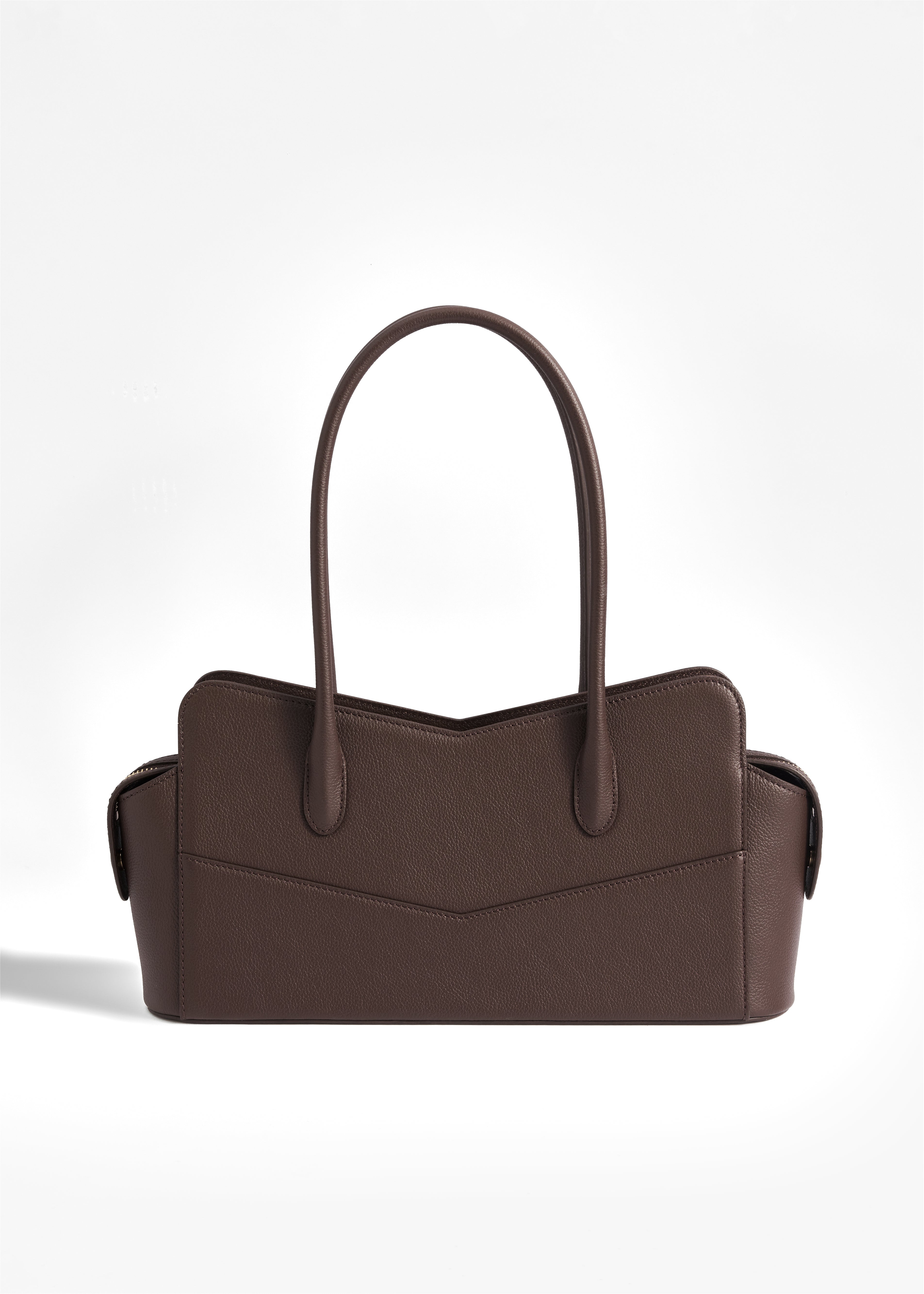 PNARU VENA EAST WEST Brown Leather