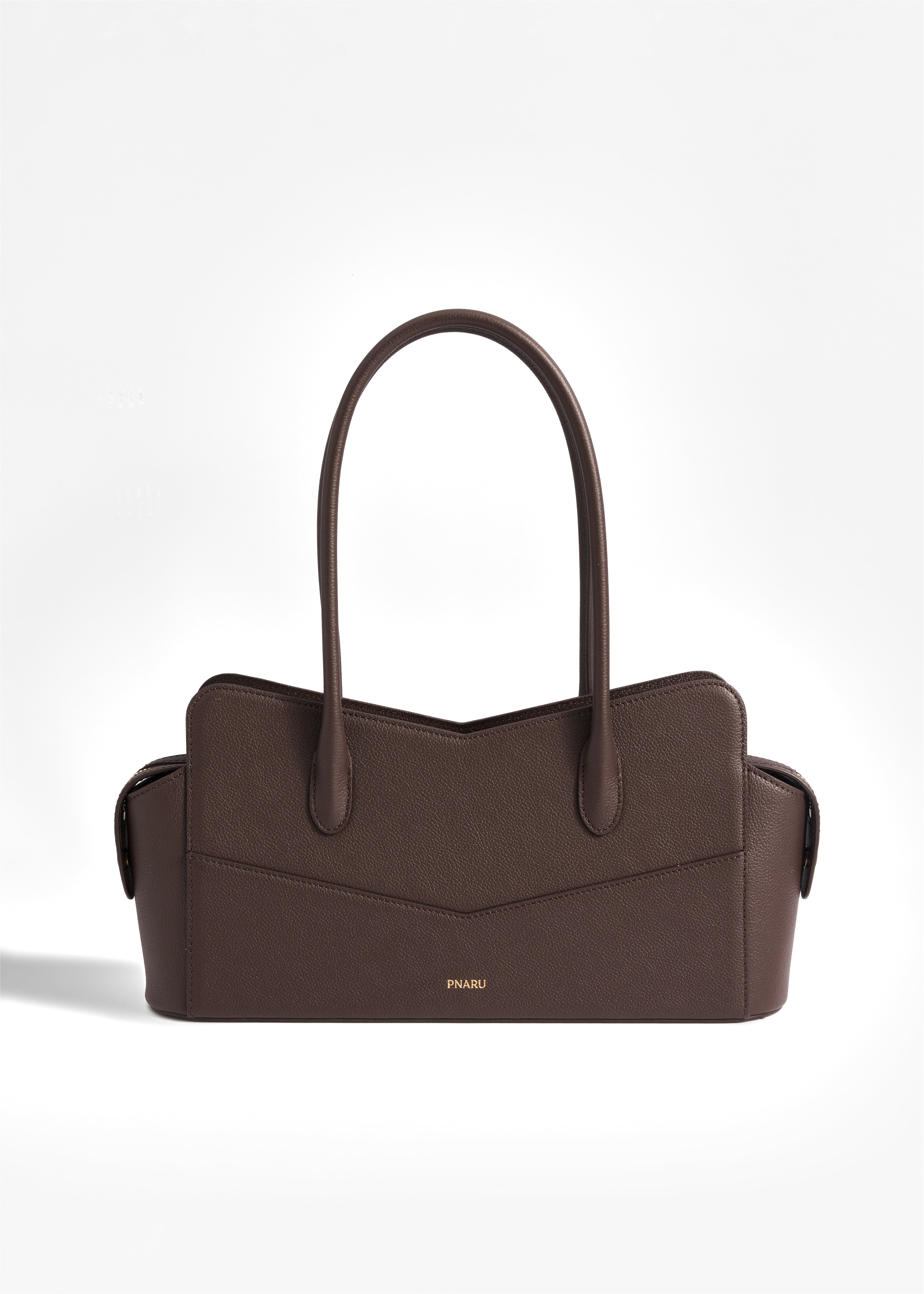 PNARU VENA EAST WEST Brown Leather