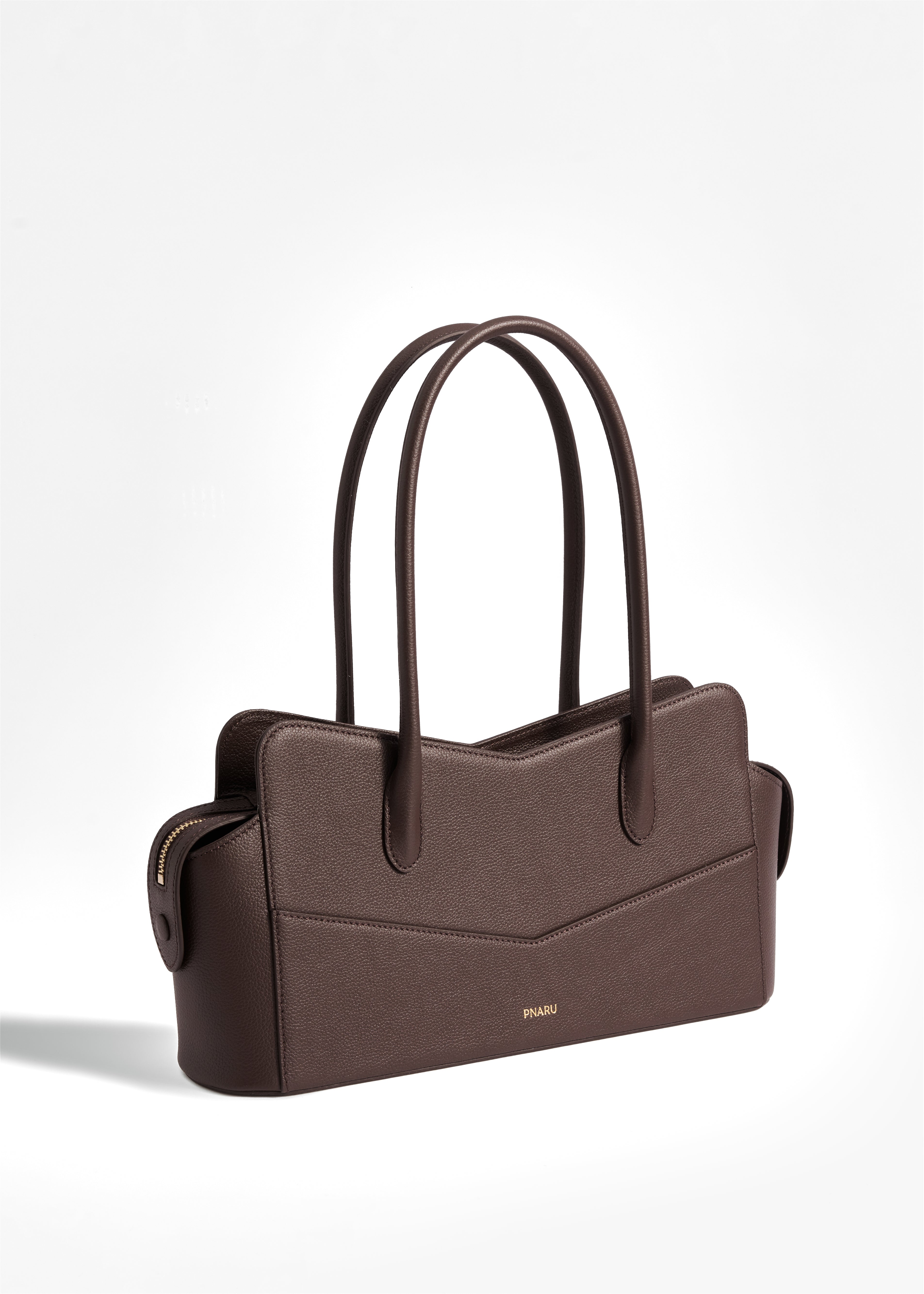 PNARU VENA EAST WEST Brown Leather