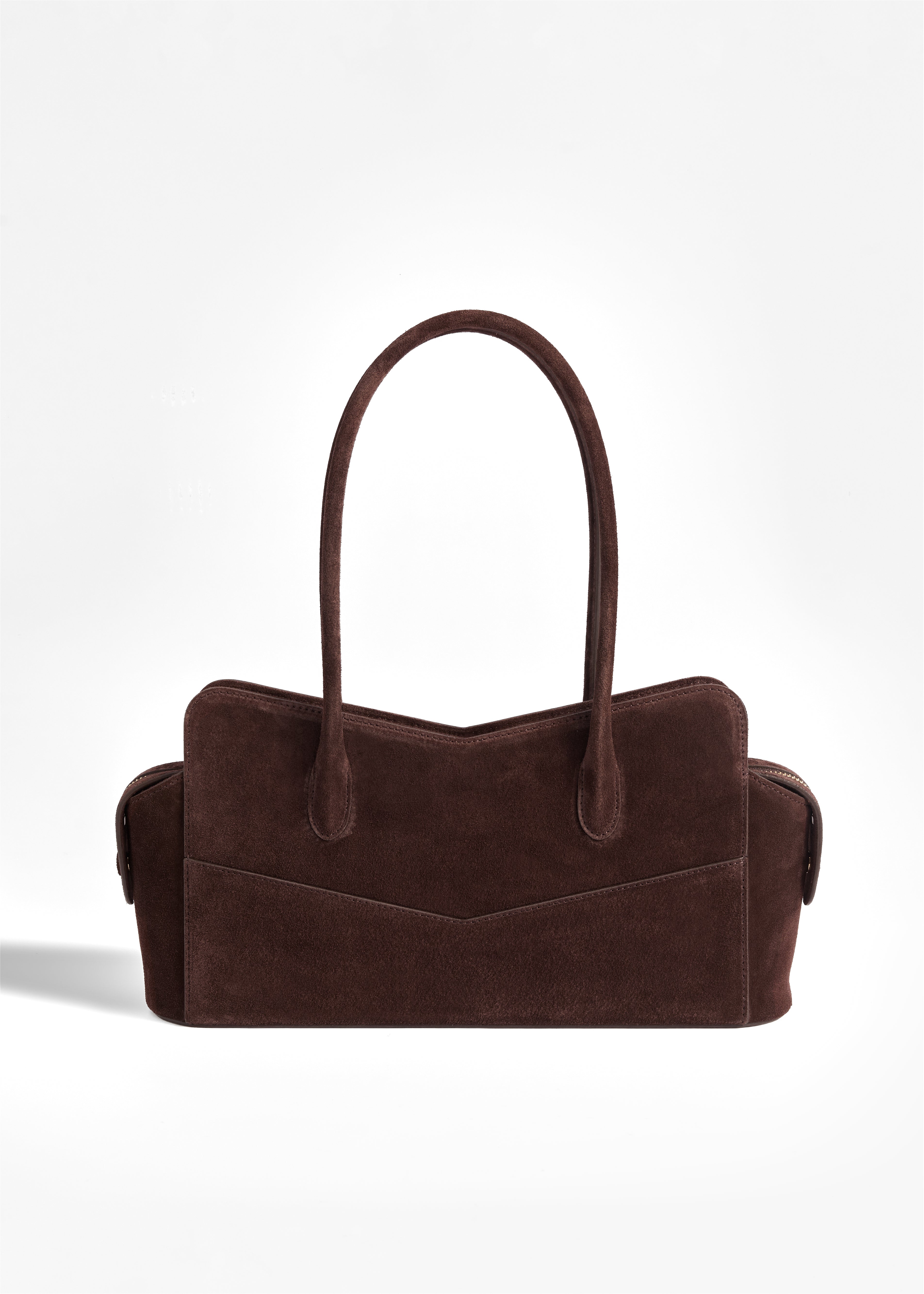 PNARU VENA EAST WEST Brown Suede