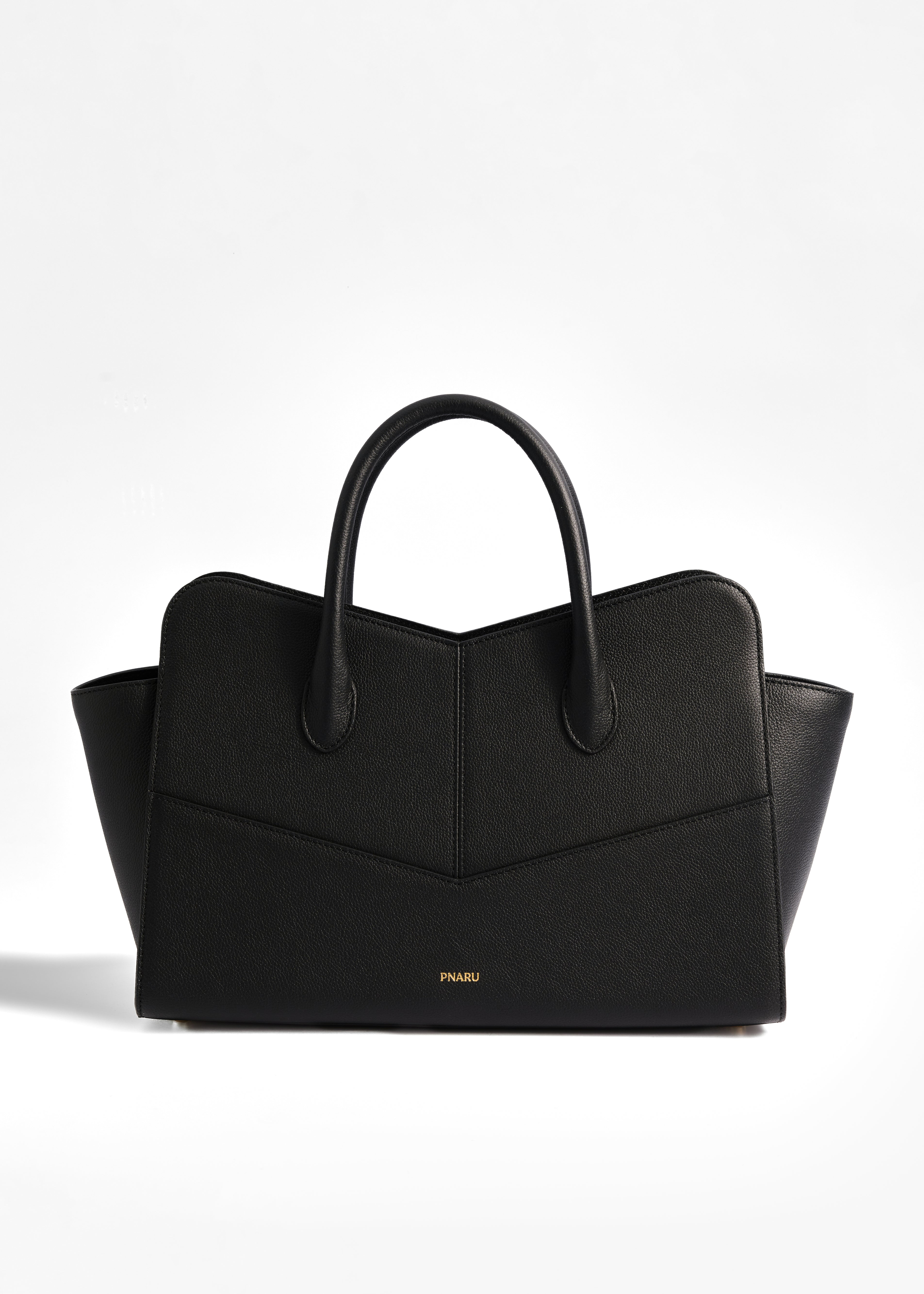 PNARU VENA LARGE Black Leather