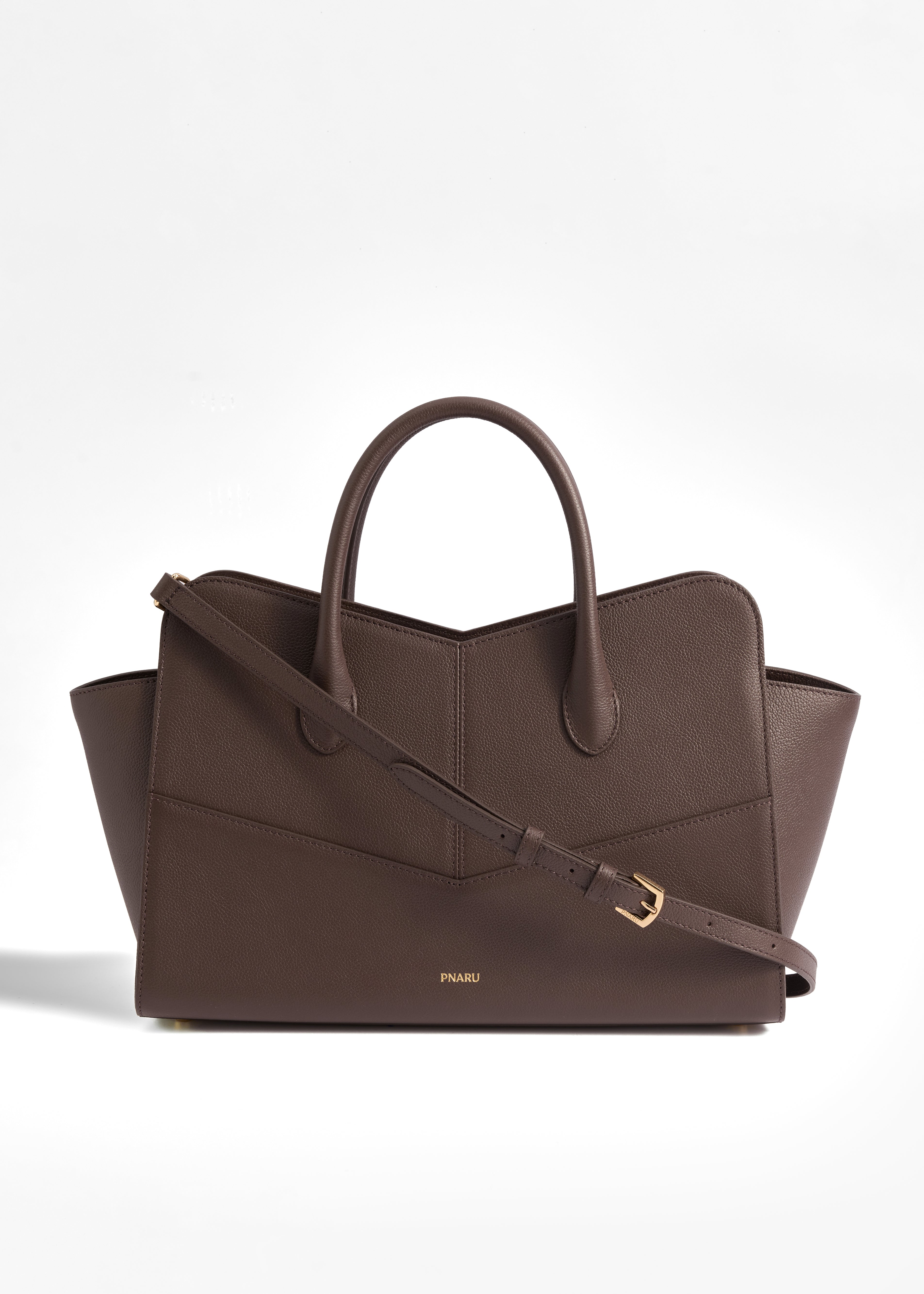 PNARU VENA LARGE Brown Leather