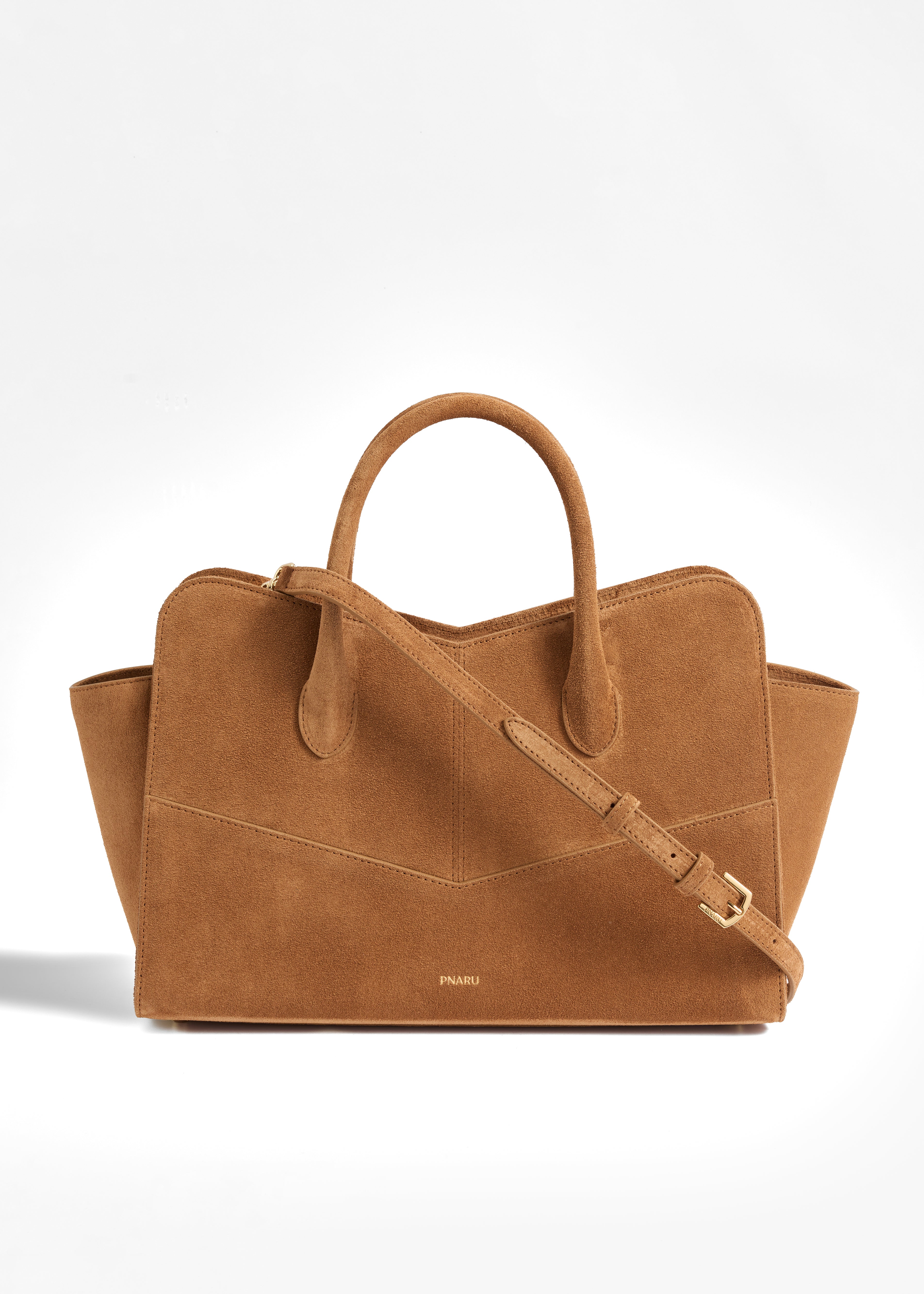 PNARU VENA LARGE Tan Suede